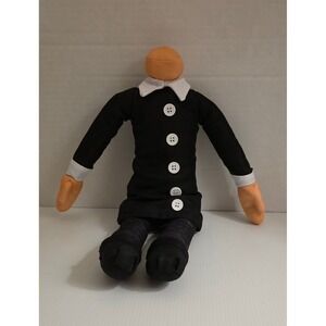 Wednesday Addams Plush Doll Black Dress White Collar Preowned Headless Stuffed